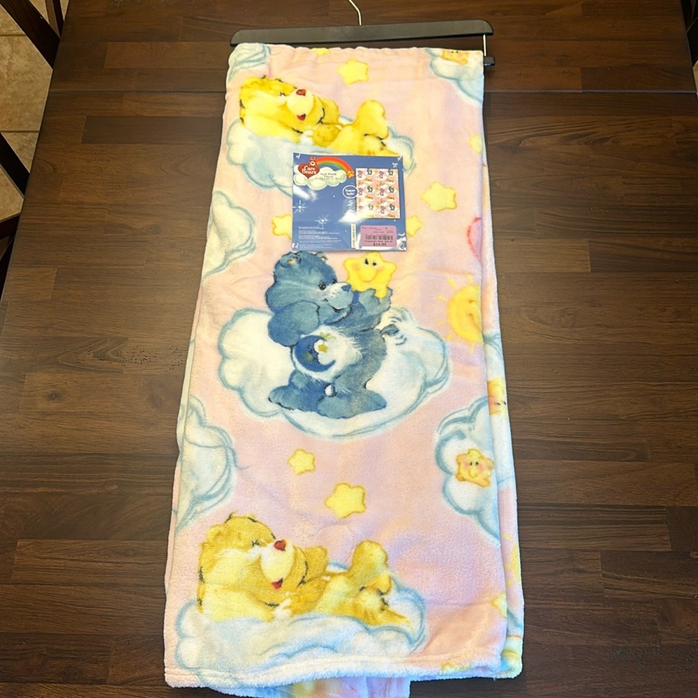 Care Bears Pink and Yellow Blanket